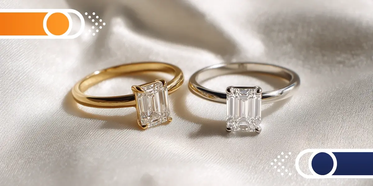 anillos corte esmeralda